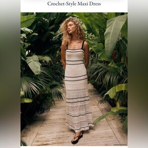 Crochet style maxi dress